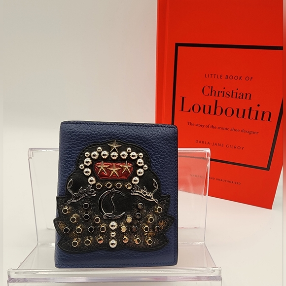 Christian Louboutin Blue Compact Leather Wallet